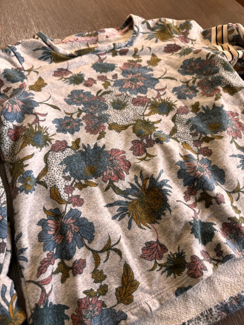 Anthropologie Dolan Sweatshirt Top Long Shirt Tagawa Floral M - Picture 4 of 10